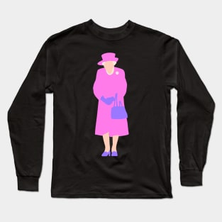 Queen Elizabeth T Shirt Pop Art - Queen of England Long Sleeve T-Shirt